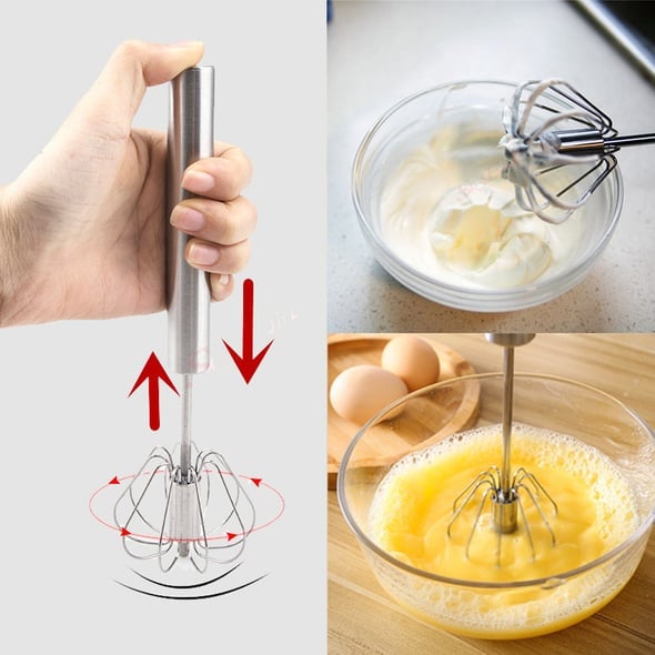 🔥Last Day Promotion-49%OFF - Stainless Steel Semi-Automatic Whisk