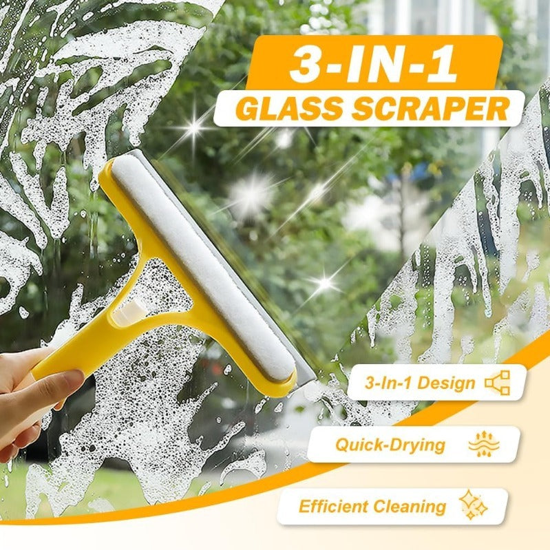 BrightSwipe 3 in 1 Window Squeegee Cleaner with Spray Bottle