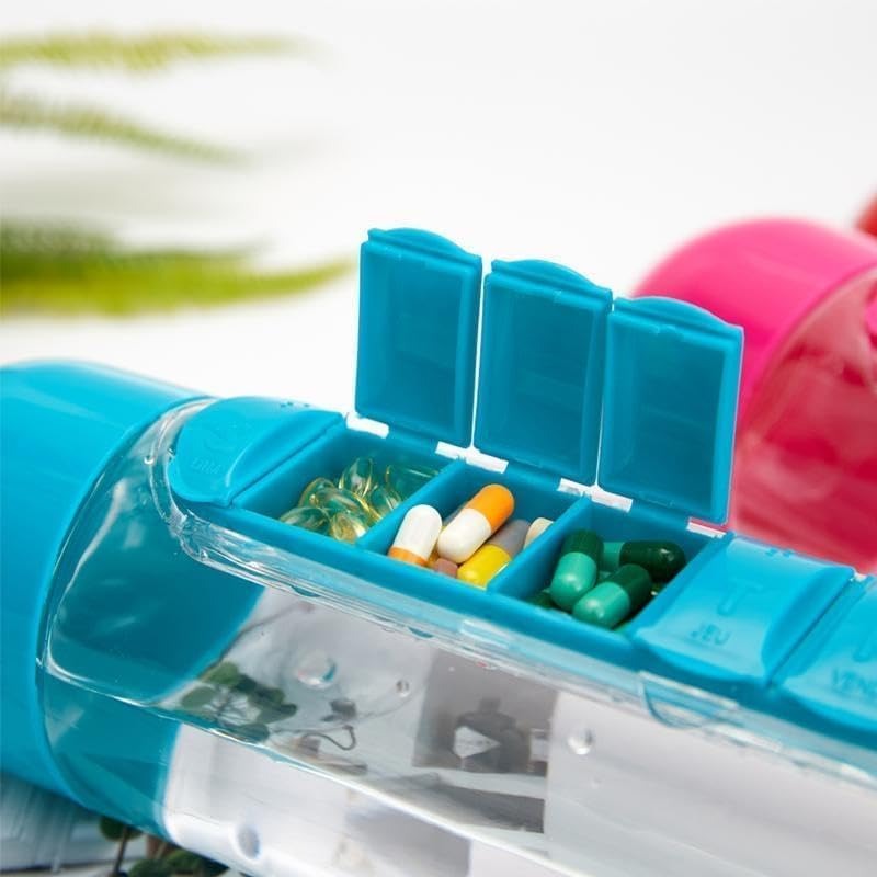 Pill Organizer Water Bottle