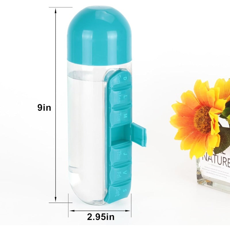 Pill Organizer Water Bottle