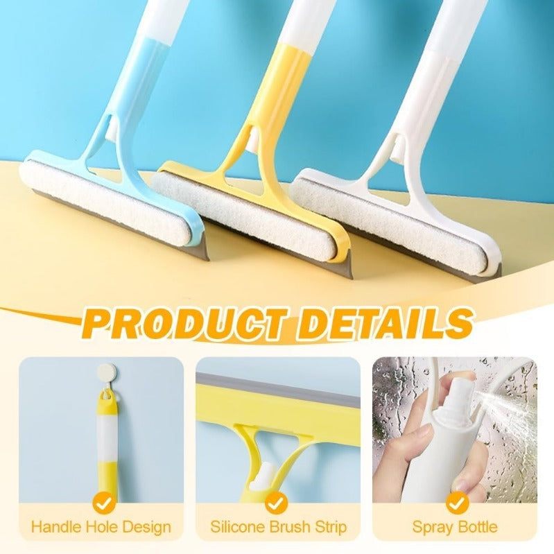 BrightSwipe 3 in 1 Window Squeegee Cleaner with Spray Bottle