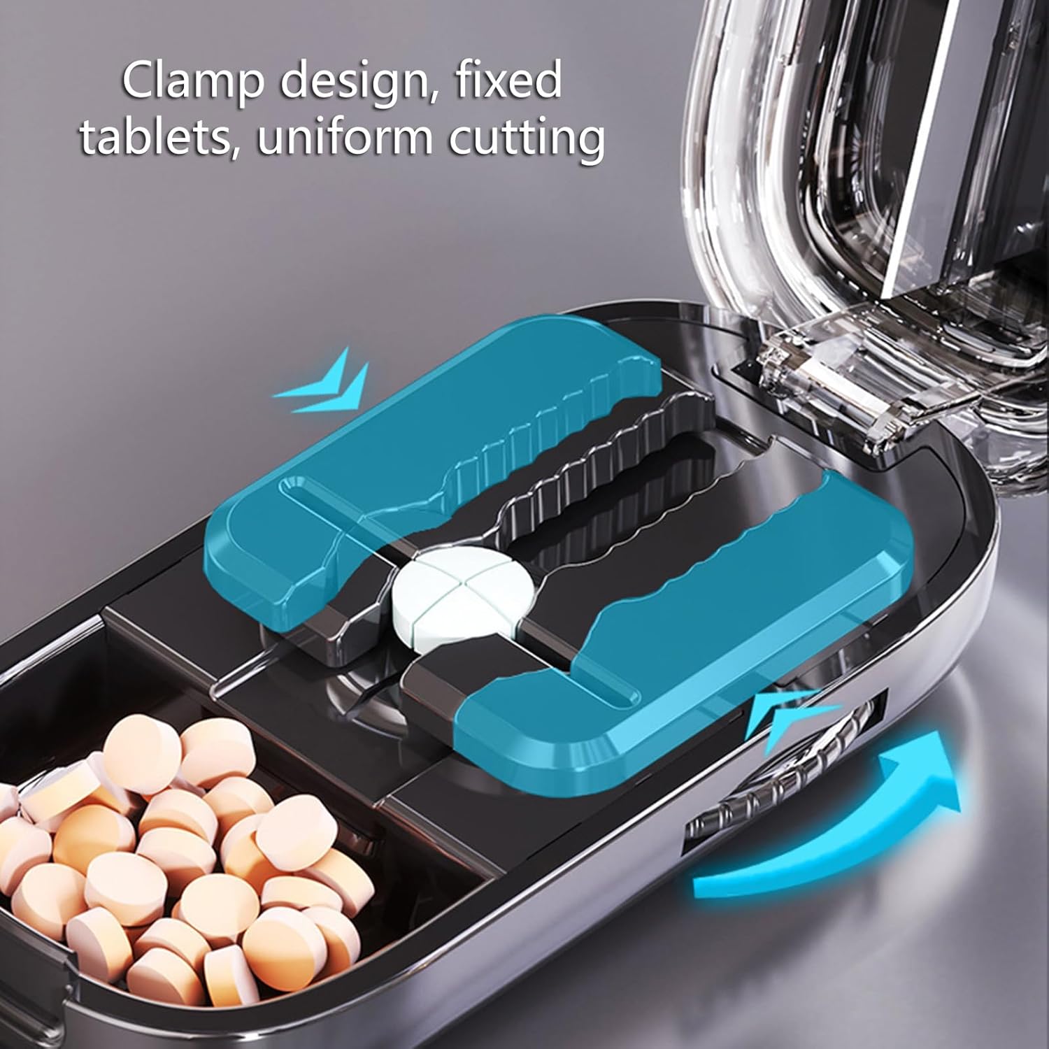 Portable Pill Cutter with Adjustable Slots