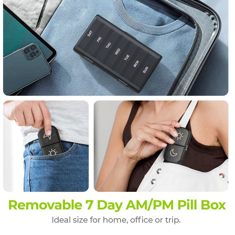 AM PM Weekly Pill Organizer – Travel-Friendly, Large Capacity & BPA-Free