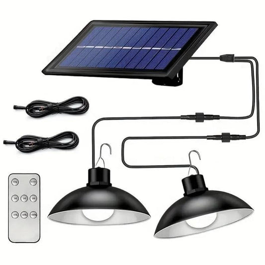 Dual Solar Pendant Light Set