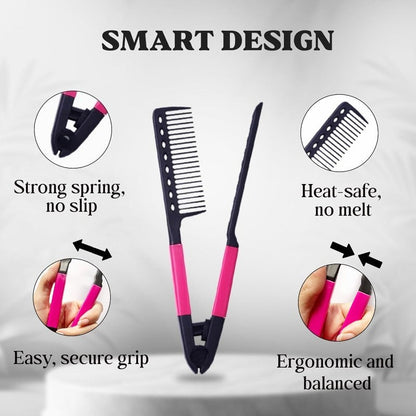 Heat-Resistant V Hair Styling Comb