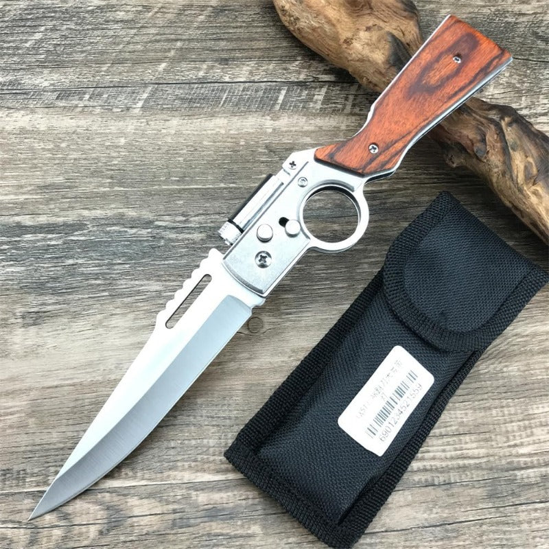 Folding Pocket Knife with LED Light