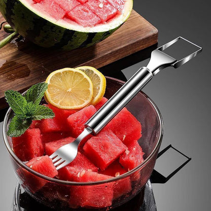 Woyuosn 2-in-1 Stainless Steel Watermelon Fork Slicer