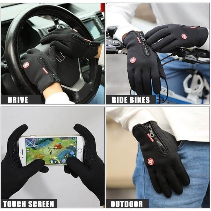 HeatGripX Windproof Thermal Slip Cold Weather Gloves
