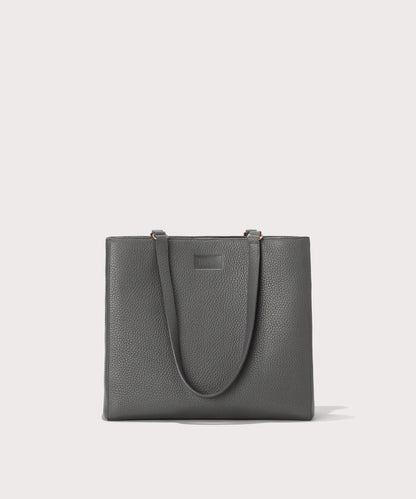 Dagne Dover medium Allyn Tote in grey seen from the front.