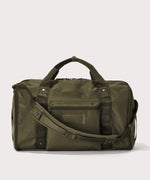 Front view of Monaco garment duffle in dark green